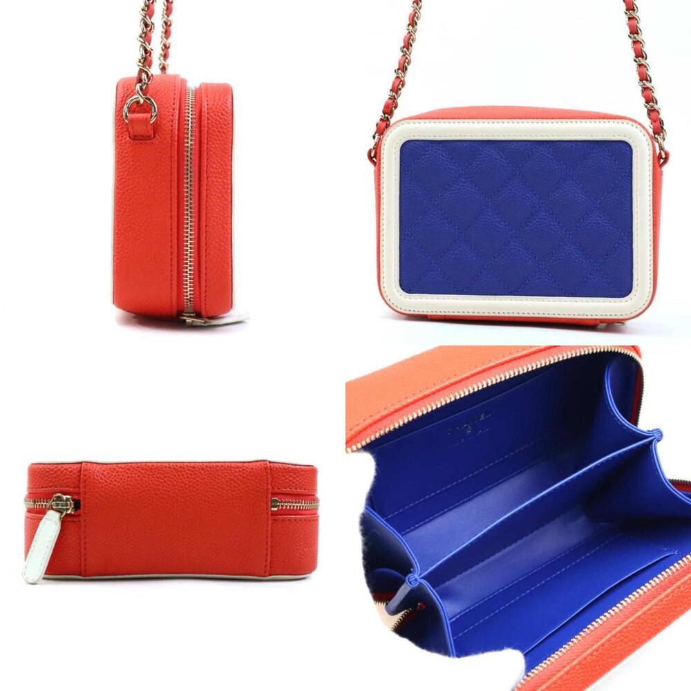 CHANEL CC Figley Mini Shoulder Bag in Caviar Leather, Orange/Blue/Pink/White/... - Picture 2 of 5